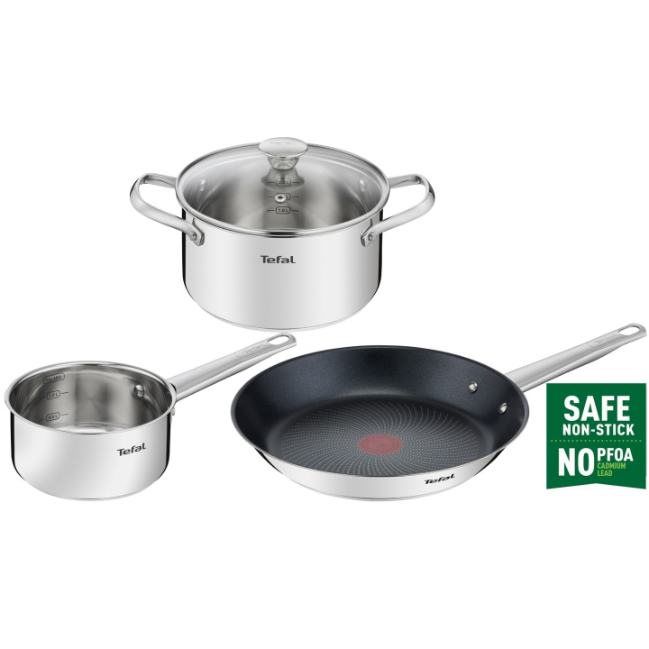 Tefal Cook eat Set 4 delar rostfritt i gruppen HJEM, HUS & HAVE / Køkkenredskaber / Gryder og kasseroller hos TP E-commerce Nordic AB (C14064)