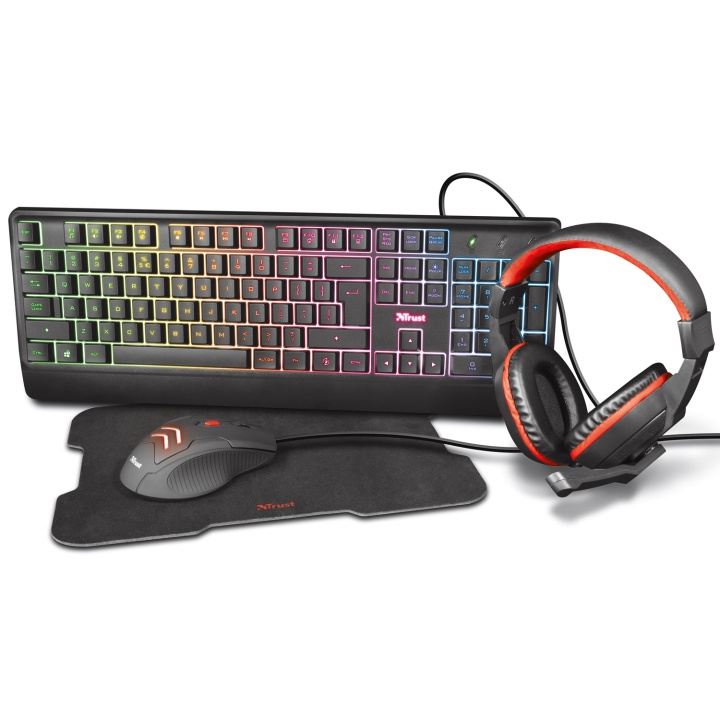 Trust Ziva 4-in-1 Gaming bundle i gruppen COMPUTERTILBEHØR / GAMING / Tastatur hos TP E-commerce Nordic AB (C14112)