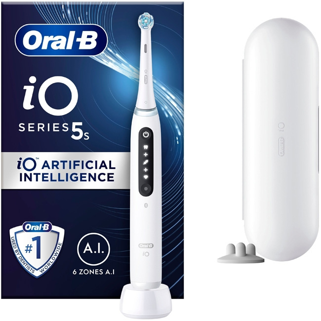 Oral B Eltandborste iO5s Quite White i gruppen SKØNHED & HELSE / Oral pleje / Tilbehør til elektriske tandbørster hos TP E-commerce Nordic AB (C14131)