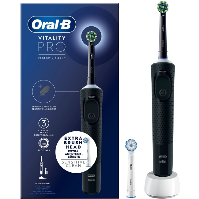 Oral B Eltandborste Vitality Pro Blac i gruppen SKØNHED & HELSE / Oral pleje / Elektriske tandbørster hos TP E-commerce Nordic AB (C14139)