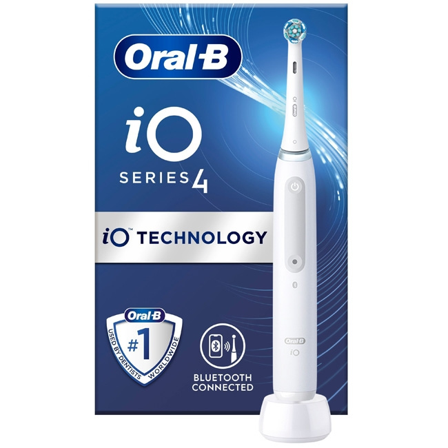 Oral B Eltandborste iO4 Quite White Without Travel Case i gruppen SKØNHED & HELSE / Oral pleje / Elektriske tandbørster hos TP E-commerce Nordic AB (C14141)