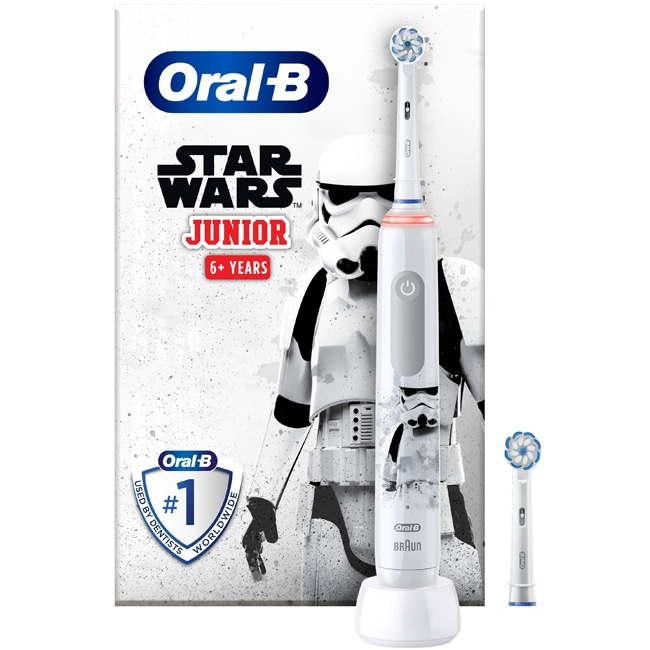 Oral B Eltandborste Pro 3 Junior Star i gruppen SKØNHED & HELSE / Oral pleje / Elektriske tandbørster hos TP E-commerce Nordic AB (C14161)