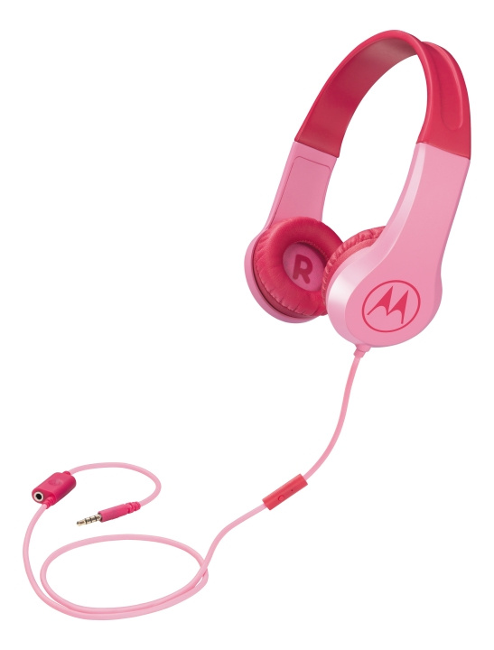 Motorola Headphones Kids wired Squads 200, Pink i gruppen HJEMMEELEKTRONIK / Lyd & billede / Hovedtelefoner & Tilbehør / Hovedtelefoner hos TP E-commerce Nordic AB (C14185)