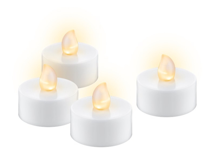 Set of 4 LED tea lights with timer i gruppen HJEM, HUS & HAVE / Interiør / Lysestager & Lanterner hos TP E-commerce Nordic AB (C14505)