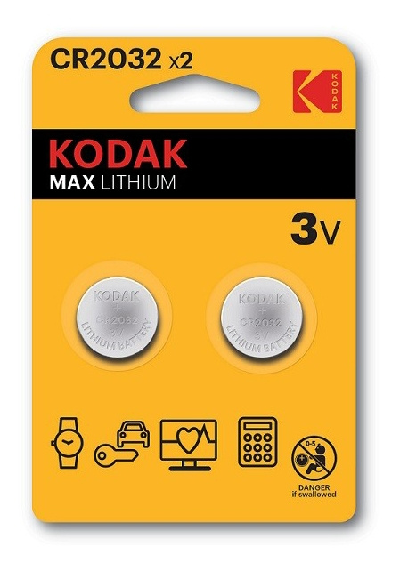 Kodak Kodak Max lithium CR2032 battery (2 pack) i gruppen HJEMMEELEKTRONIK / Batterier og opladere / Batterier / Knapcelle hos TP E-commerce Nordic AB (C14520)