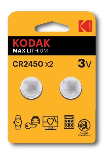 Kodak Kodak Max lithium CR2450 battery (2 pack) i gruppen HJEMMEELEKTRONIK / Batterier og opladere / Batterier / Knapcelle hos TP E-commerce Nordic AB (C14522)