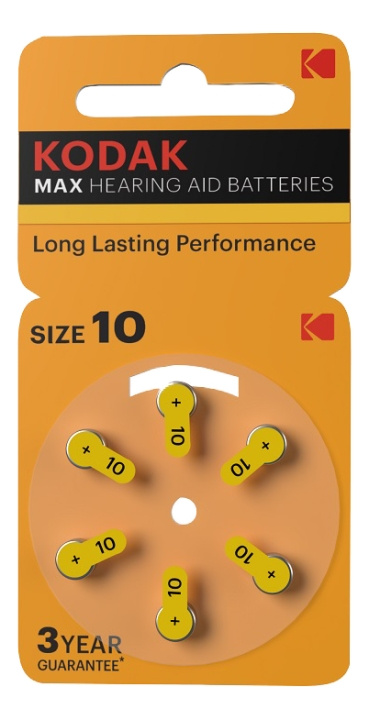 Kodak hearing aid P10 battery (6 pack) i gruppen HJEMMEELEKTRONIK / Batterier og opladere / Batterier / Batterier til høreapparater hos TP E-commerce Nordic AB (C14526)