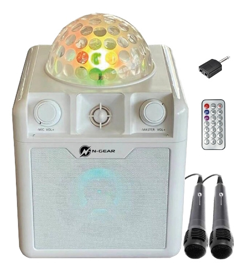 N-GEAR Party Bluetooth Speaker with Dome Light flashes on music2 x mic i gruppen HJEMMEELEKTRONIK / Lyd & billede / Højttalere & tilbehør / Bluetooth-højttalere / Gulvhøjtalere Bluetooth hos TP E-commerce Nordic AB (C14595)
