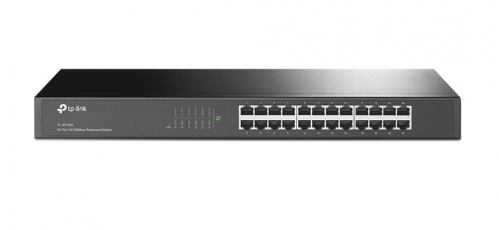 TP-LINK netværksswitch, 24-ports, 10/100 Mbps, RJ45, Auto MDI/MDIX, 1 i gruppen COMPUTERTILBEHØR / Netværk / Switches / 10/100Mbps hos TP E-commerce Nordic AB (C14701)