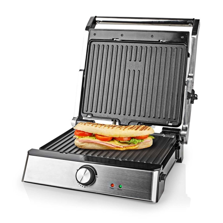 Nedis Kontakt Grill | 2000 W | 29 x 23 cm | Justerbar temperaturkontrol | Plastik / Rustfri Stål i gruppen HJEM, HUS & HAVE / Husholdningsapparater / Brødristere & Sandwich Makers / Bordgrill & Raclette hos TP E-commerce Nordic AB (C14764)