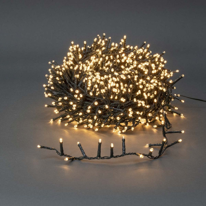 Nedis Julebelysning | Kompakt klynge | 1200 LED\'s | Varm Hvid | 24.00 m | Lyseffekter: 7 | Indendørs eller udendørs | Strømforsyning i gruppen HJEMMEELEKTRONIK / Lys / LED-kæder hos TP E-commerce Nordic AB (C14793)