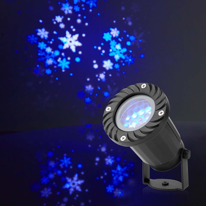 Nedis Dekorativt Lys | LED-snefnug-projektor | Hvide og blå iskrystaller | Indendørs eller udendørs i gruppen HJEMMEELEKTRONIK / Lys / Julebelysning hos TP E-commerce Nordic AB (C14806)