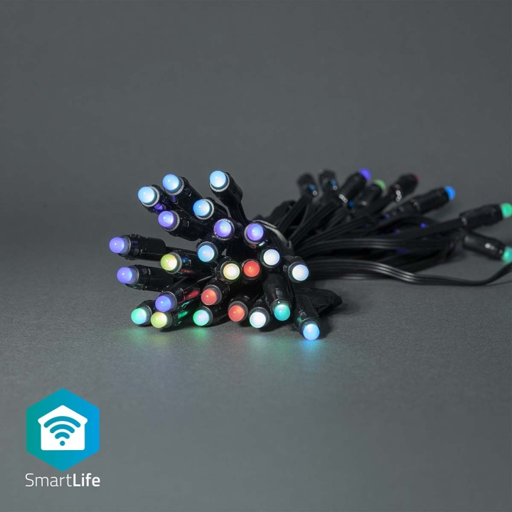 Nedis SmartLife jluelys | Party Lights | Wi-Fi | RGB | 48 LED\'s | 10.80 m | Android™ / IOS i gruppen HJEM, HUS & HAVE / Smart hjem / Smart belysning hos TP E-commerce Nordic AB (C14829)