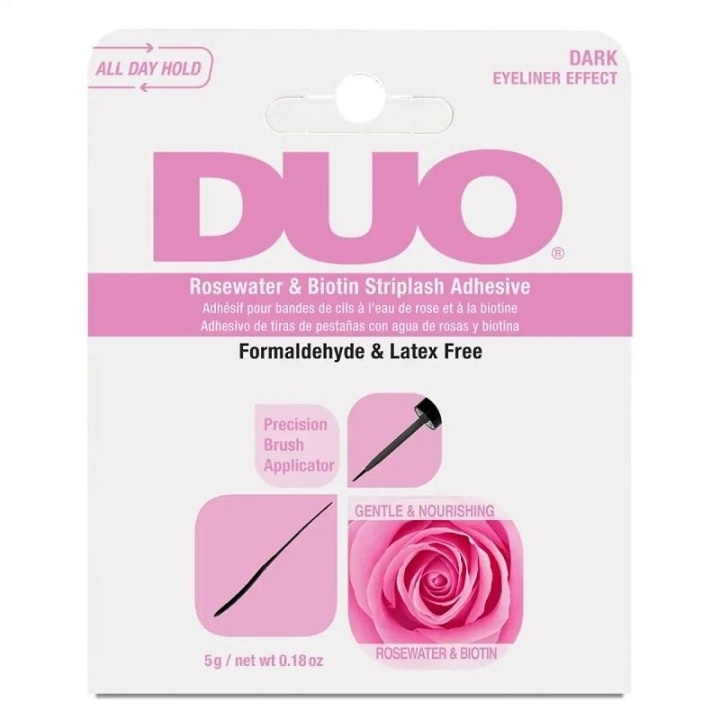 Ardell DUO Rosewater & Biotin Striplash Adhesive - Dark 5 g i gruppen SKØNHED & HELSE / Makeup / Øjne og øjenbryn / Falske øjenvipper hos TP E-commerce Nordic AB (C14864)