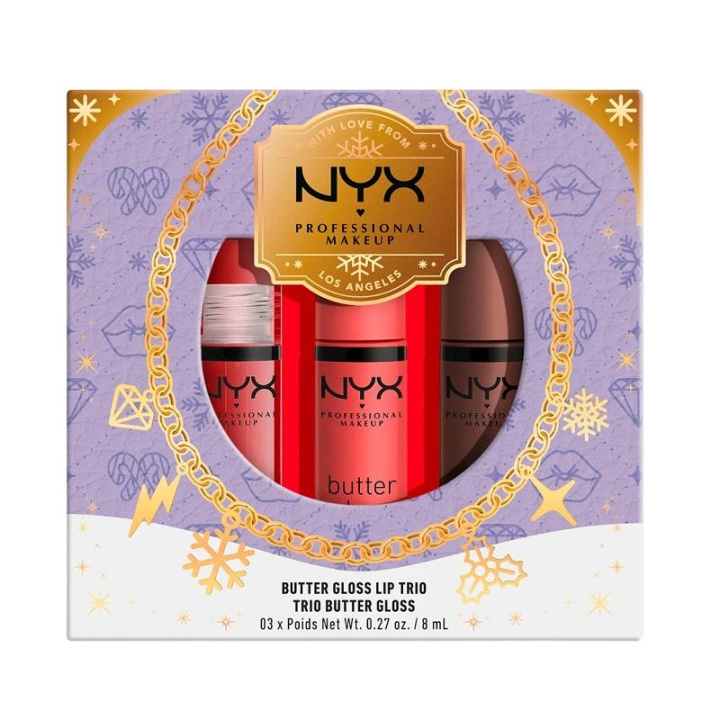 NYX PROF. MAKEUP Butter Gloss Trio i gruppen SKØNHED & HELSE / Makeup / Læber / Lip gloss hos TP E-commerce Nordic AB (C14929)