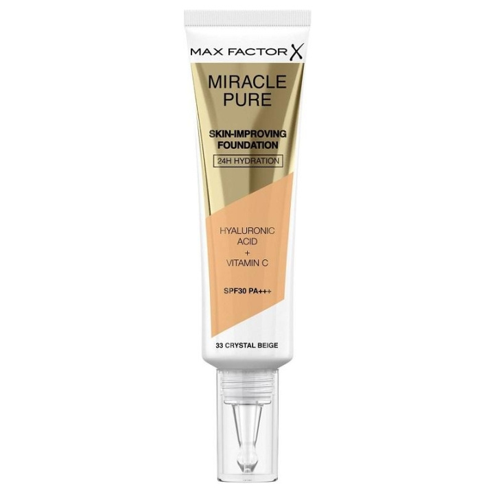 Max Factor Miracle Pure Skin-Improving Foundation 33 Crystal Beige 30ml i gruppen SKØNHED & HELSE / Makeup / Makeup ansigt / Foundation hos TP E-commerce Nordic AB (C15018)