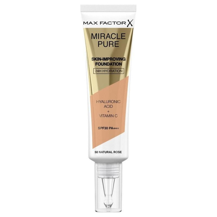 Max Factor Miracle Pure Skin-Improving Foundation 50 Natural Rose 30ml i gruppen SKØNHED & HELSE / Makeup / Makeup ansigt / Foundation hos TP E-commerce Nordic AB (C15019)