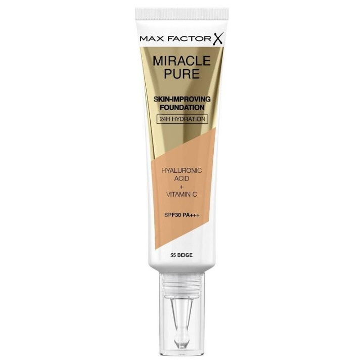 Max Factor Miracle Pure Skin-Improving Foundation 55 Beige 30ml i gruppen SKØNHED & HELSE / Makeup / Makeup ansigt / Foundation hos TP E-commerce Nordic AB (C15020)