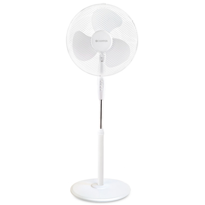 Champion Golvfläkt 40cm Vit GF120 i gruppen HJEM, HUS & HAVE / Ventilator & Klima apparater / Gulventilatorer hos TP E-commerce Nordic AB (C15084)