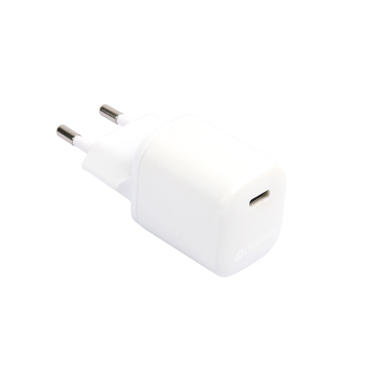 Champion Fast Charge USB-C PD 20W Vit i gruppen SMARTPHONES & TABLETS / Opladere og kabler / Vægoplader / Vægoplader USB hos TP E-commerce Nordic AB (C15243)