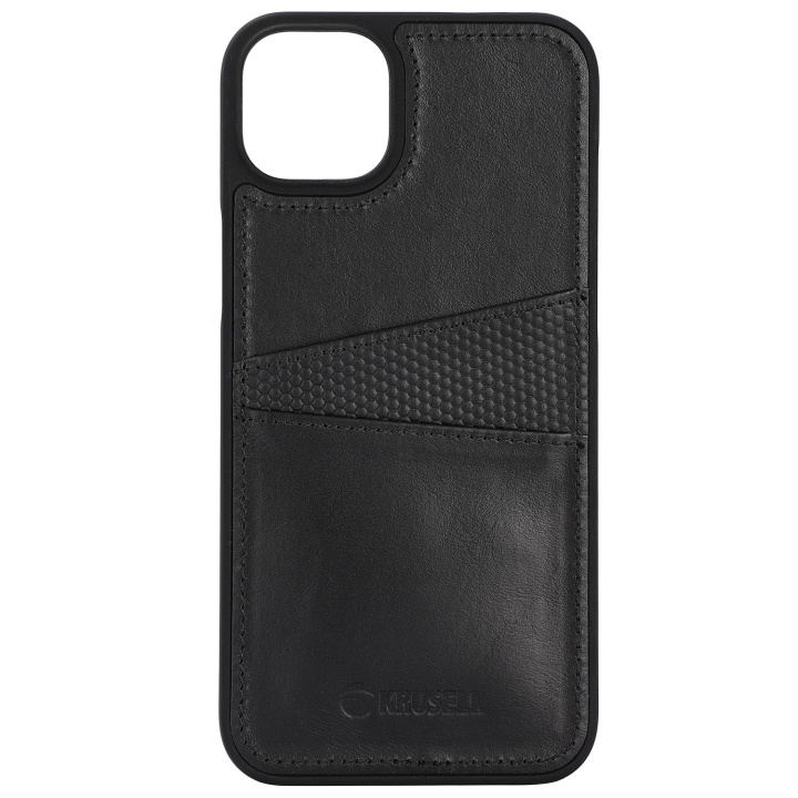 Krusell Leather CardCover iPhone 14 Plus Svart i gruppen SMARTPHONES & TABLETS / Mobil Beskyttelse / Apple / iPhone 14 hos TP E-commerce Nordic AB (C15383)