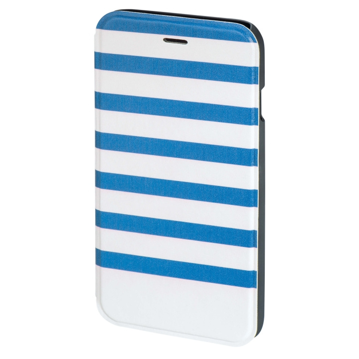 HAMA Mobil Wallet DesignLine iPhone 6/6S Stripe Blå/Hvid i gruppen SMARTPHONES & TABLETS / Mobil Beskyttelse / Apple / iPhone 6/6S hos TP E-commerce Nordic AB (C15487)
