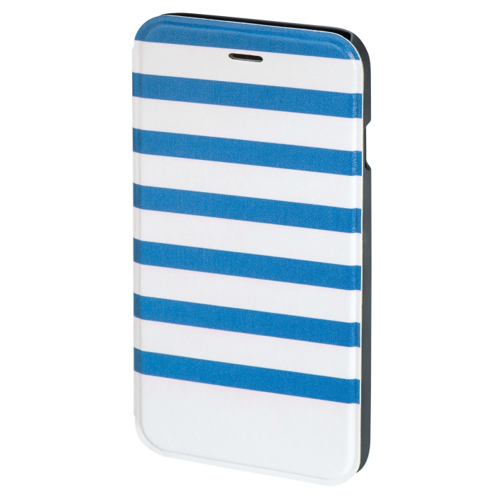 Hama Plånboksväska DesignLine iPhone6/6S Stripe Blå/Vit i gruppen SMARTPHONES & TABLETS / Mobil Beskyttelse / Apple / iPhone 6/6S hos TP E-commerce Nordic AB (C15487)