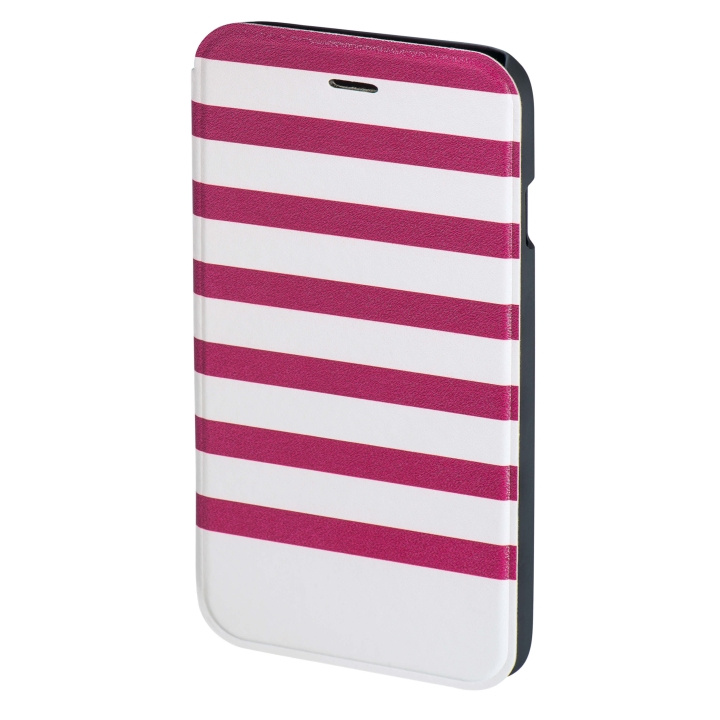 HAMA Mobil Wallet DesignLine iPhone 6/6S Stripe Rosa/Hvid i gruppen SMARTPHONES & TABLETS / Mobil Beskyttelse / Apple / iPhone 6/6S hos TP E-commerce Nordic AB (C15488)