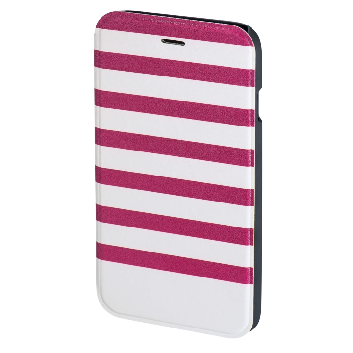 Hama Plånboksväska DesignLine iPhone6/6S Stripe Rosa/Vit i gruppen SMARTPHONES & TABLETS / Mobil Beskyttelse / Apple / iPhone 6/6S hos TP E-commerce Nordic AB (C15488)