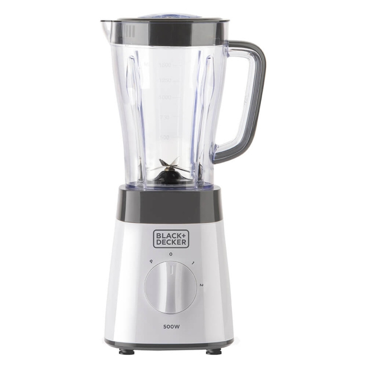 BLACK+DECKER Jar Blender 500W White i gruppen HJEM, HUS & HAVE / Husholdningsapparater / Foodprocessor og køkkenassistenter / Mixer & Blender hos TP E-commerce Nordic AB (C15603)