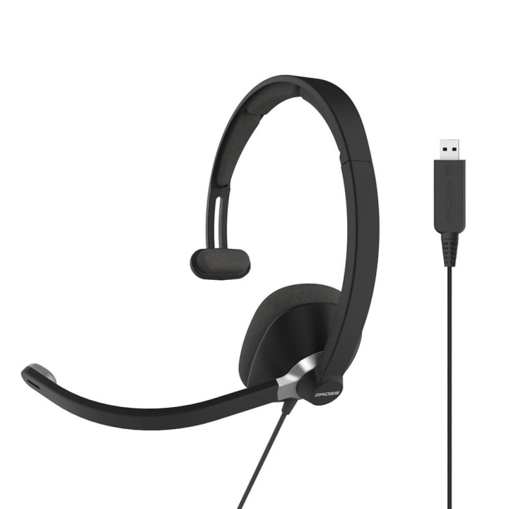 KOSS Headset CS295 Mono On-Ear Mic USB Sort i gruppen COMPUTERTILBEHØR / Computer Tilbehør / Headset hos TP E-commerce Nordic AB (C15640)