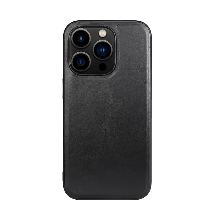 Buffalo Backcover Leather MagSeries iPhone 14 Pro Black i gruppen SMARTPHONES & TABLETS / Mobil Beskyttelse / Apple / iPhone 14 hos TP E-commerce Nordic AB (C15699)