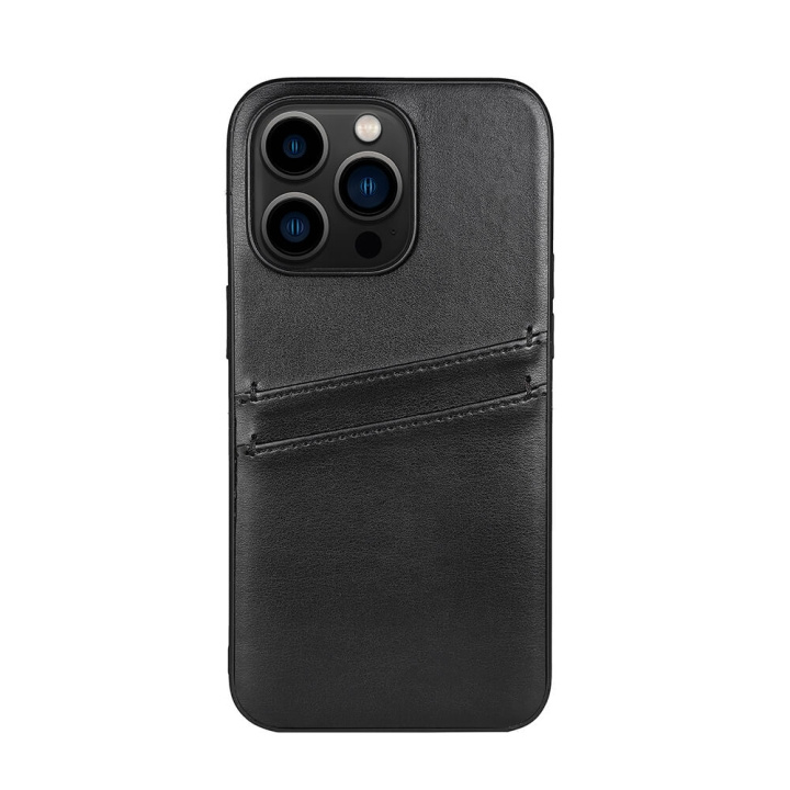 Buffalo Cover PU Sort - iPhone 14 Pro i gruppen SMARTPHONES & TABLETS / Mobil Beskyttelse / Apple / iPhone 14 hos TP E-commerce Nordic AB (C15703)