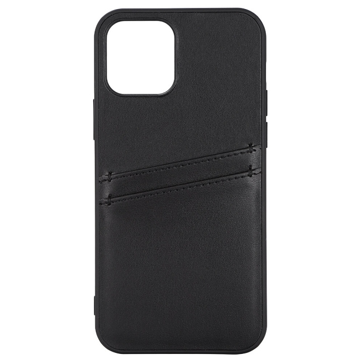 BUFFALO Backcover PU 2 card iPhone 12/12 Pro Black i gruppen SMARTPHONES & TABLETS / Mobil Beskyttelse / Apple / iPhone 12 / Cover hos TP E-commerce Nordic AB (C15720)