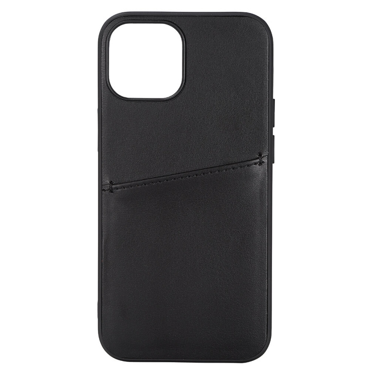 Buffalo Back cover PU 2 card iPhone 13 Mini Black i gruppen SMARTPHONES & TABLETS / Mobil Beskyttelse / Apple / iPhone 13 Mini / Cover hos TP E-commerce Nordic AB (C15724)