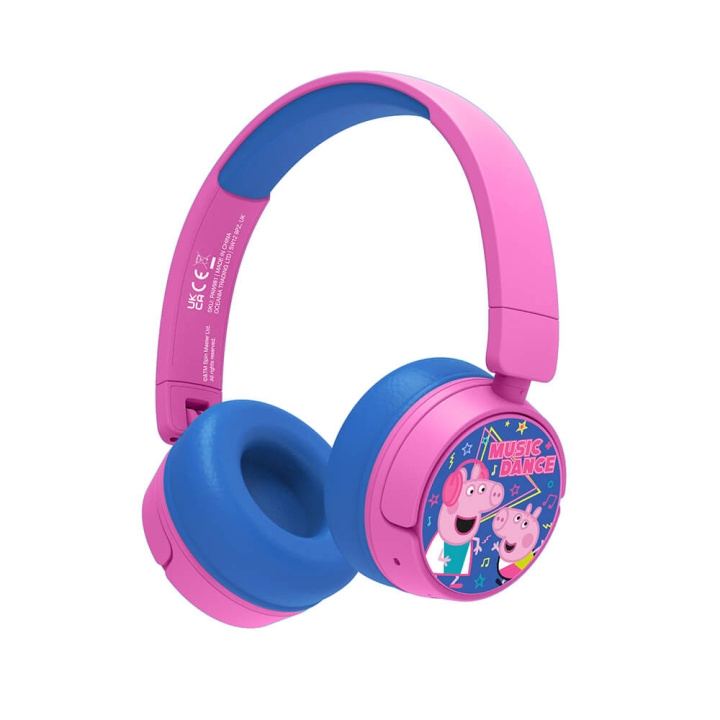 Peppa Pig Høretelefoner On-Ear Junior Trådløs 85dB/95dB Gurli Gris i gruppen HJEMMEELEKTRONIK / Lyd & billede / Hovedtelefoner & Tilbehør / Hovedtelefoner hos TP E-commerce Nordic AB (C15799)