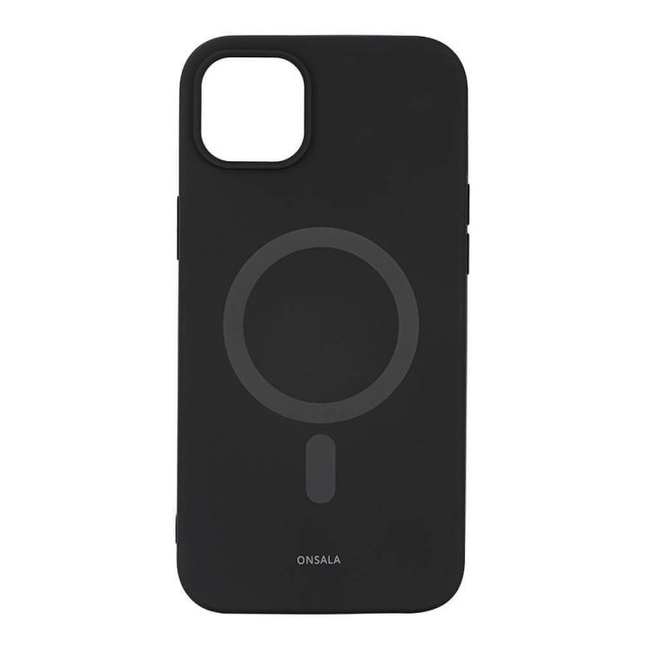 Onsala Mobilcover Silikone MagSeries Black - iPhone 14 Plus i gruppen SMARTPHONES & TABLETS / Mobil Beskyttelse / Apple / iPhone 14 hos TP E-commerce Nordic AB (C15862)