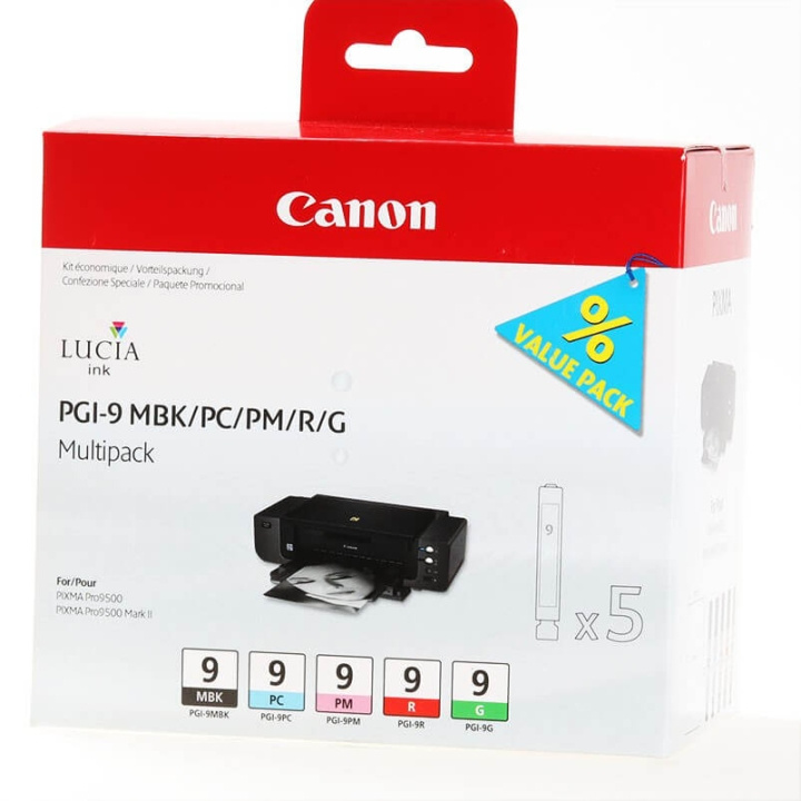 Canon Blæk 1033B013 PGI-9 MBK/PC/PM/R/G i gruppen COMPUTERTILBEHØR / Printere og tilbehør / Blæk og toner / Blækpatroner / Canon hos TP E-commerce Nordic AB (C15981)