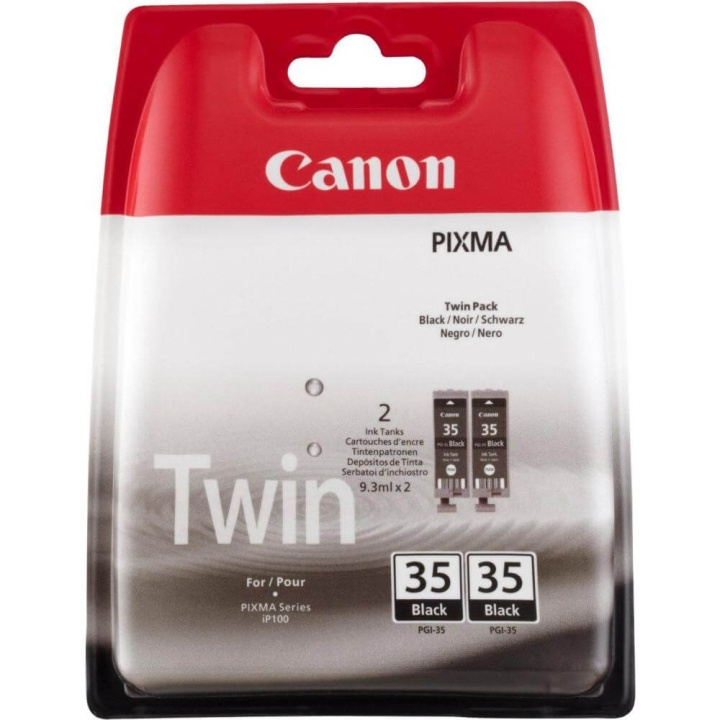 Canon Blæk 1509B012 PGI-35 Twin-pak Sort i gruppen COMPUTERTILBEHØR / Printere og tilbehør / Blæk og toner / Blækpatroner / Canon hos TP E-commerce Nordic AB (C15987)