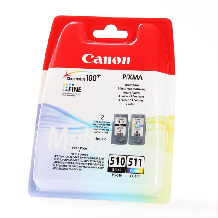 Canon Blæk Multipak 2970B010 PG-510/CL-511 Sort Cyan Magenta Gul i gruppen COMPUTERTILBEHØR / Printere og tilbehør / Blæk og toner / Blækpatroner / Canon hos TP E-commerce Nordic AB (C16044)