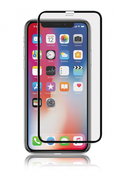Essentials iPhone X/XS/11 Pro, Kurvat glas, Svart i gruppen SMARTPHONES & TABLETS / Mobil Beskyttelse / Apple / iPhone 11 Pro / Skærmbeskyttelse hos TP E-commerce Nordic AB (C16202)