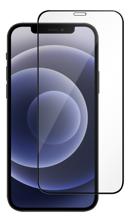 Essentials iPhone 12 mini, Tempererat glas, Svart i gruppen SMARTPHONES & TABLETS / Mobil Beskyttelse / Apple / iPhone 12 Mini / Skærmbeskyttelse hos TP E-commerce Nordic AB (C16204)