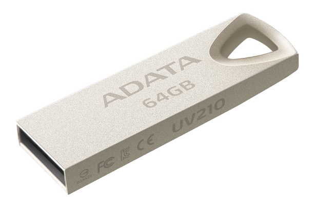 ADATA UV210 64GB USB 2.0 Gold Metal i gruppen HJEMMEELEKTRONIK / Lagringsmedier / USB-flash drev / USB 2.0 hos TP E-commerce Nordic AB (C16242)