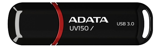 ADATA UV150 USB connector, 64GB, USB 3.0, black i gruppen HJEMMEELEKTRONIK / Lagringsmedier / USB-flash drev / USB 3.0 hos TP E-commerce Nordic AB (C16268)