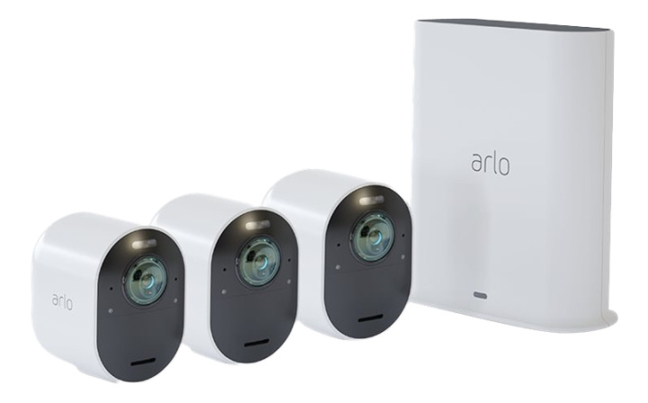 Arlo Ultra 2 Gen 5 V2 Security System Gateway + 3x Kamera i gruppen HJEM, HUS & HAVE / Alarm, Sikkerhed & Overvågning / Overvågningskameraer / Digital (netværk) / Udendørs kameraer hos TP E-commerce Nordic AB (C16274)