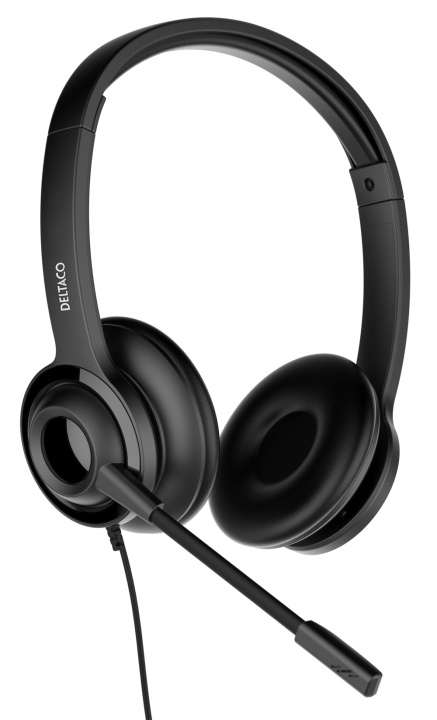 DELTACO Office USB stereo headset, volume control, noise reducing mic i gruppen COMPUTERTILBEHØR / Computer Tilbehør / Headset hos TP E-commerce Nordic AB (C16400)