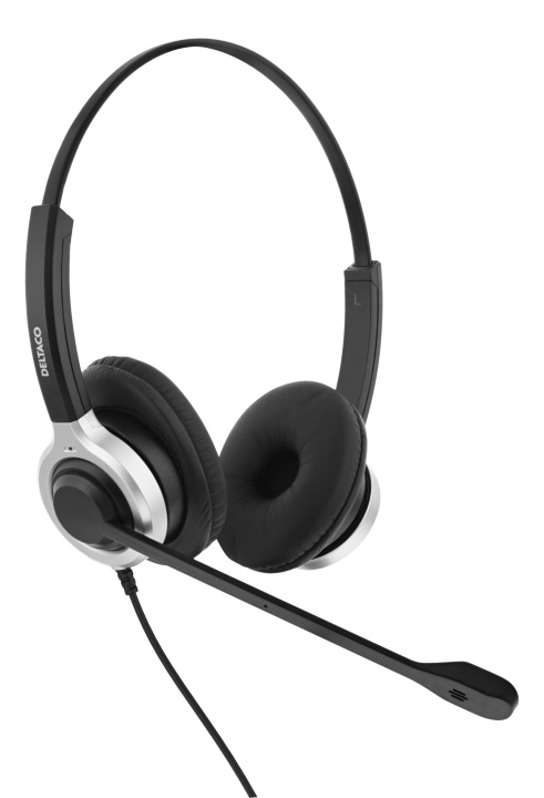 DELTACO Office USB stereo headset, Teams and Webex compatible, volume i gruppen COMPUTERTILBEHØR / Computer Tilbehør / Headset hos TP E-commerce Nordic AB (C16401)