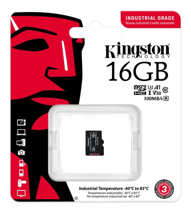 Kingston 16GB microSDHC Industrial C10 A1 pSLC Card w/o Adapter i gruppen HJEMMEELEKTRONIK / Lagringsmedier / Hukommelseskort / SD/SDHC/SDXC hos TP E-commerce Nordic AB (C16836)