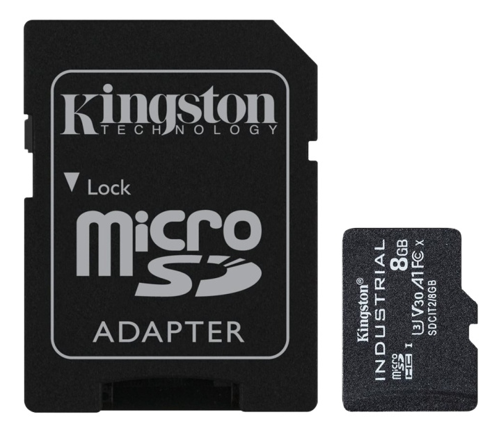 Kingston 8GB microSDHC Industrial C10 A1 pSLC Card + SD Adapter i gruppen HJEMMEELEKTRONIK / Lagringsmedier / Hukommelseskort / MicroSD/HC/XC hos TP E-commerce Nordic AB (C16841)