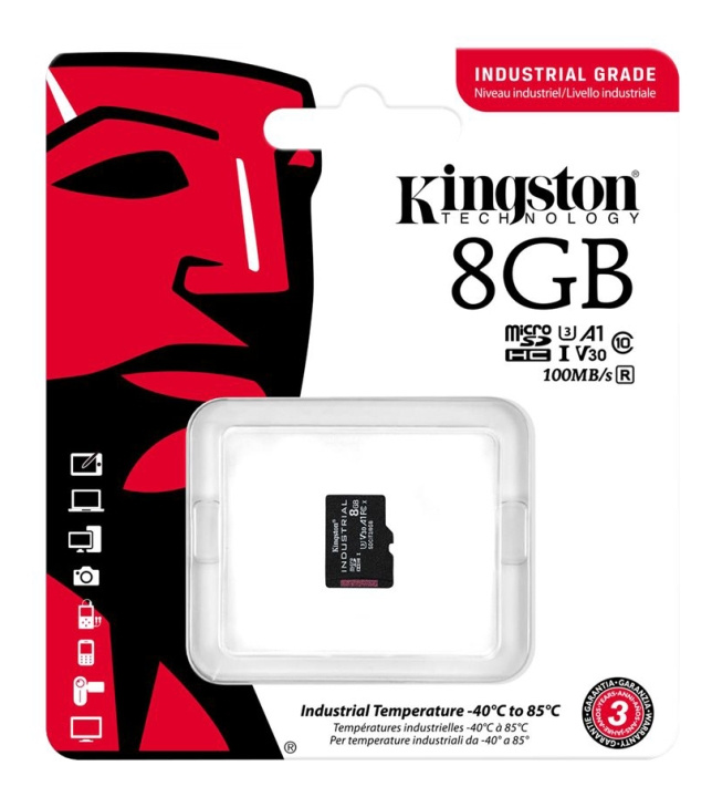 Kingston 8GB microSDHC Industrial C10 A1 pSLC Card w/o Adapter i gruppen HJEMMEELEKTRONIK / Lagringsmedier / Hukommelseskort / SD/SDHC/SDXC hos TP E-commerce Nordic AB (C16842)
